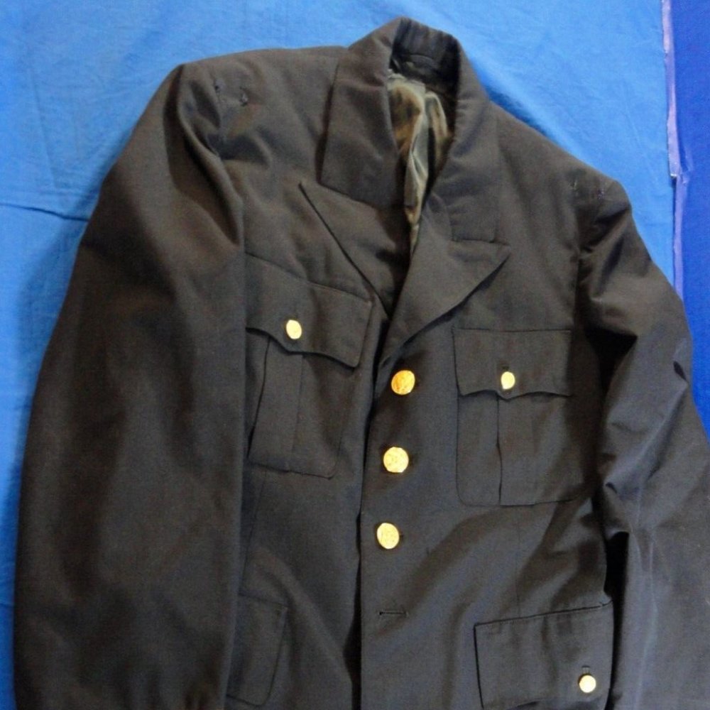 sz43L UNITED STATES ARMY SERVICE UNIFORM DRESS 450 ASU JACKET POLY WOOL RC 509